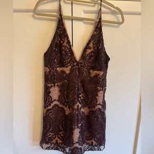 Elegant Lace Sequin Dress